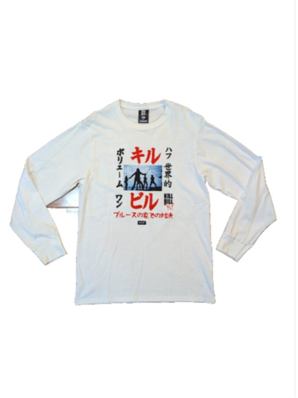Kill Bill Miramax Movie Japan White Double Sided Long Sleeve Shirt Sz M NWOT